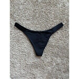 Frankies Bikinis Stormy Cheeky Bikini Bottom in Black Size LARGE